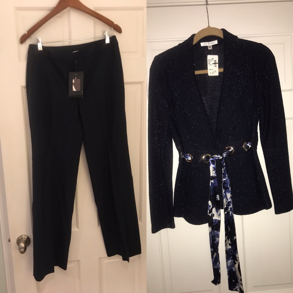 St. John evening suit NWT navy